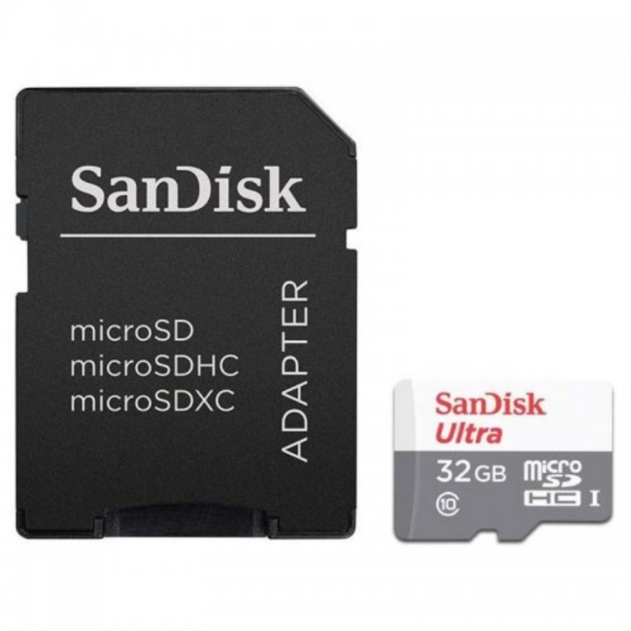 SanDisk Ultra - Tarjeta de memoria flash (adaptador microSDHC a SD Incluido) - 32 GB