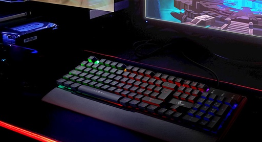 [XTK-510S] Teclado para Gaming Xtech XTK-510S - Español - Iluminación LED Multi-color con efectos de luz