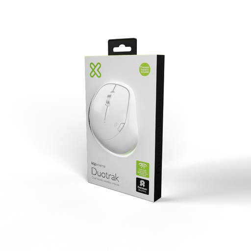 [KMB-501WH] Klip Xtreme - Mouse - 2.4 GHz / Bluetooth 5.0
